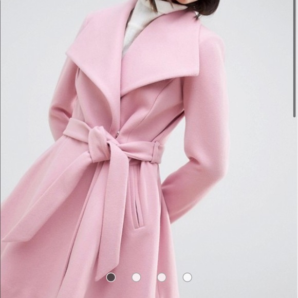 asos pink coat